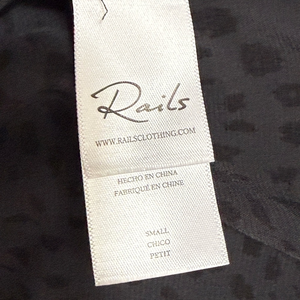 RAILS Kadi Top Spotted Slate Charcoal Gray Women's Small - Picture 9 of 12
